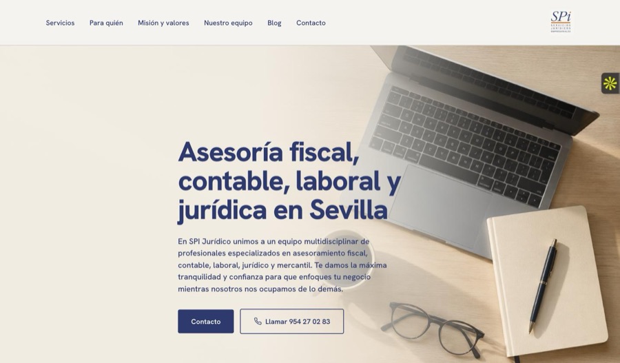 Web de SPI Jurídico diseñada por By Influence
